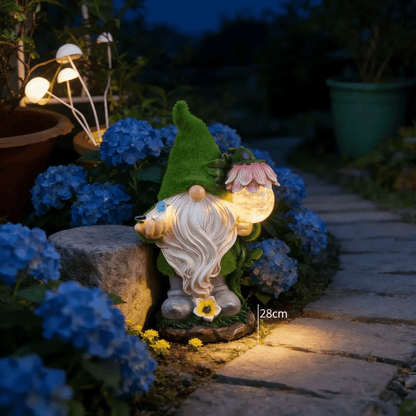 Nain de jardin grande taille dimensions 28cm hauteur massif patio statue