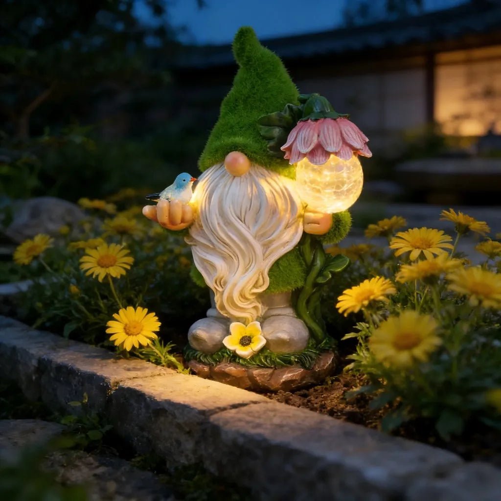 Nain de jardin grande taille support fleurs décoratif intégré jardin moderne