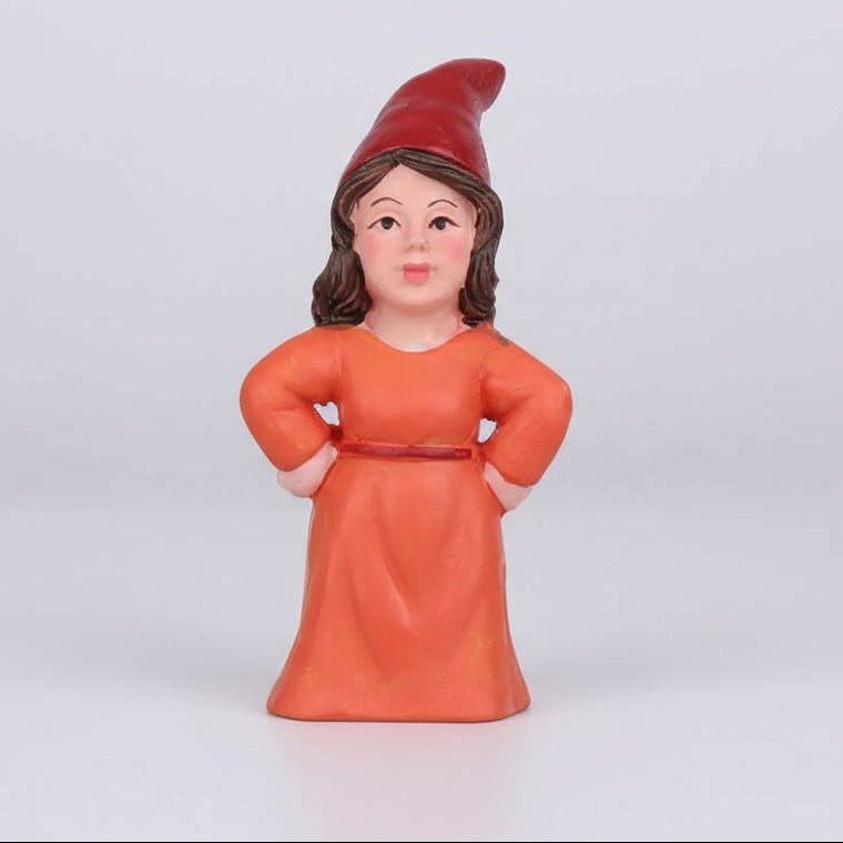Naine de jardin femme figurine décorative extérieure résine peinte main ornement jardin féminin original élégant
