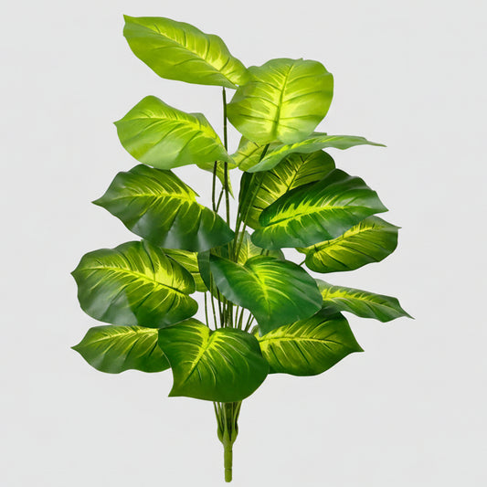 Plante Artificielle Haut de Gamme verte, 75 cm, 18 feuilles, luxuriante.