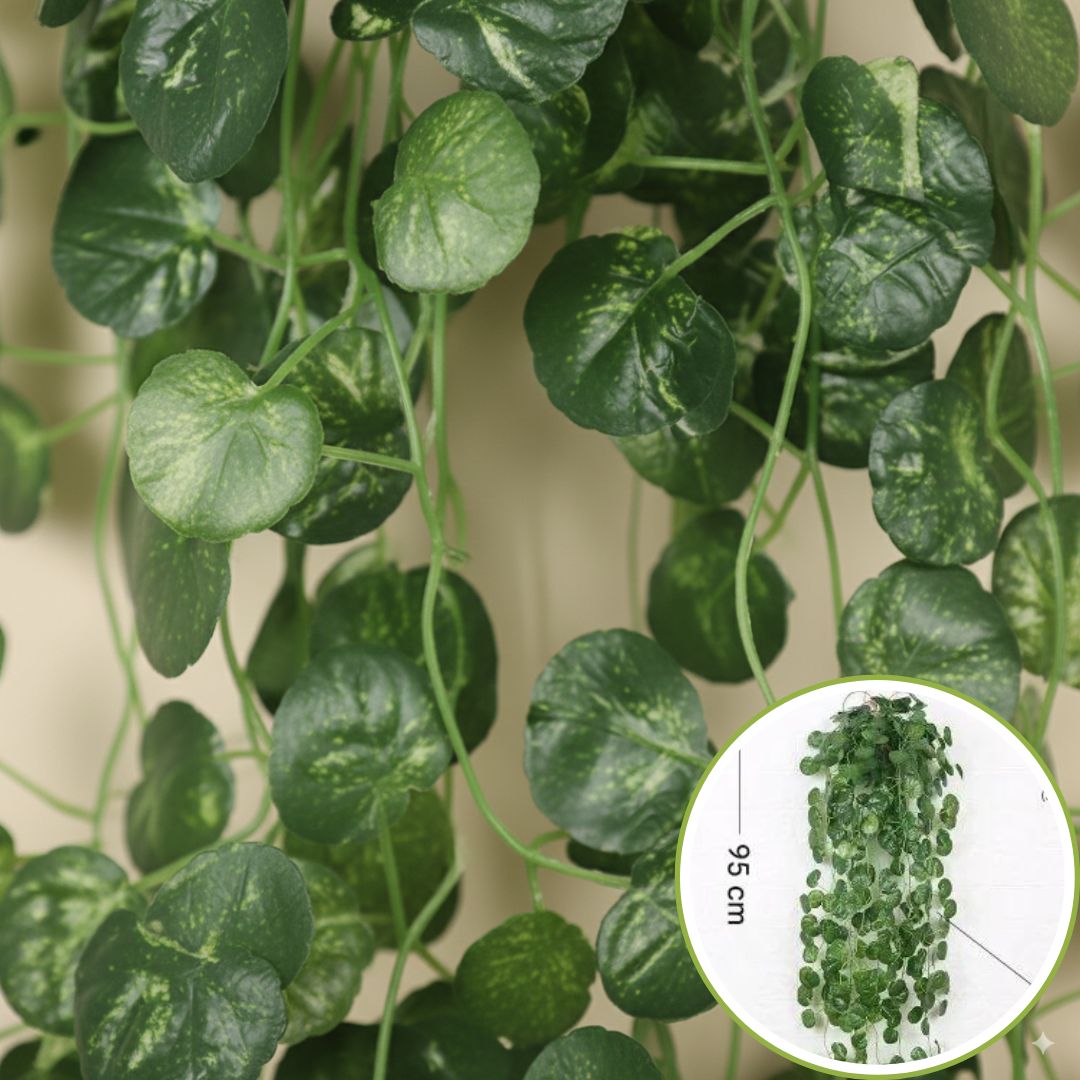 Guirlande de plantes artificielles retombantes pour la décoration intérieure, 95 cm de longueur.