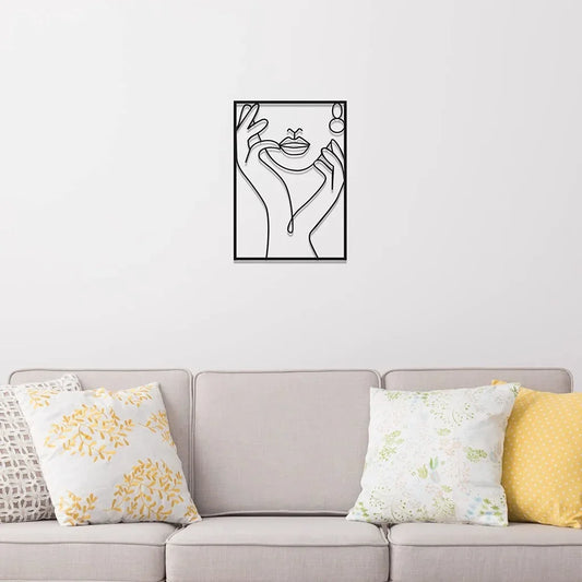 Decors muraux en metal minimalistes-Ombre Féminine