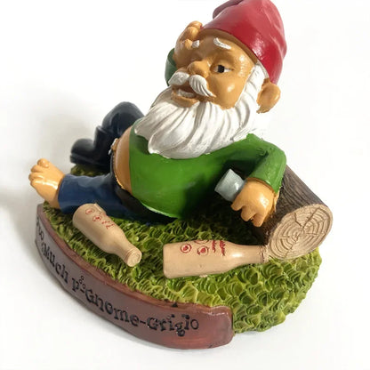 Statue de gnome en résine pour décoration de jardin, représentant un vieil homme, idéal comme cadeau de Noël ou accessoire de maison.