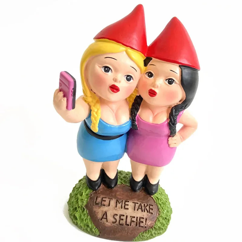 Statue de jardin en résine d'un gnome nain avec barbe blanche, décor de Noël, accessoires pour maison et décoration de bureau.
