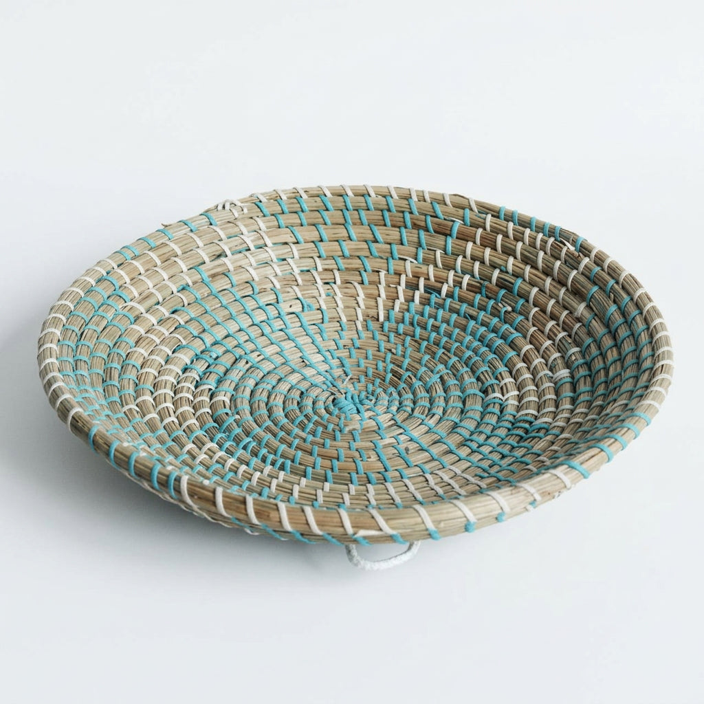 Corbeille murale en herbe marine — Tressée main, 20 à 40 cm