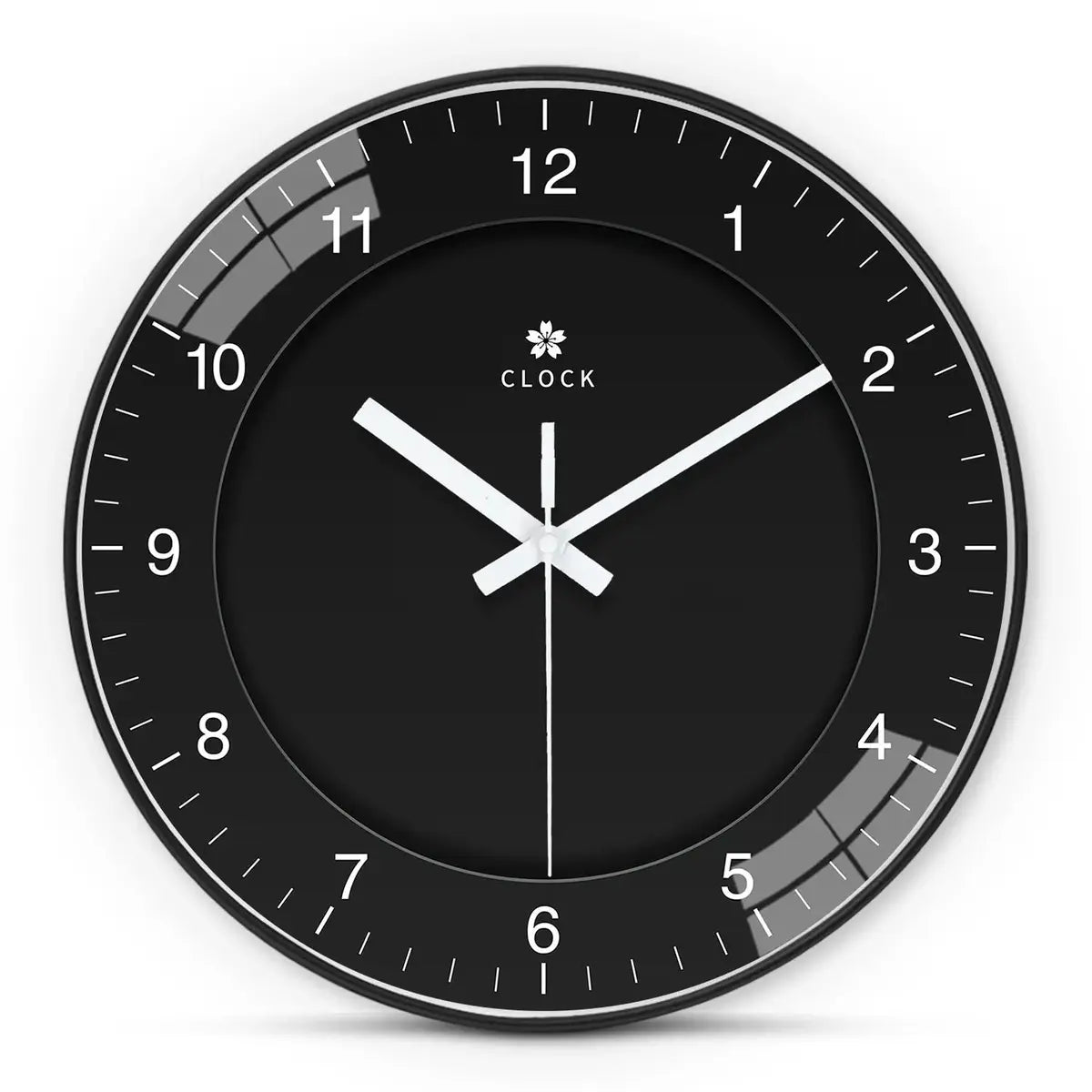 Horloge noire murale verre 3 tailles 8 12 16 pouces comparaison aiguilles inversées