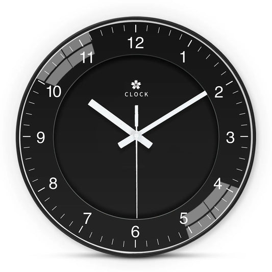 Horloge noire murale verre 3 tailles 8 12 16 pouces comparaison aiguilles inversées