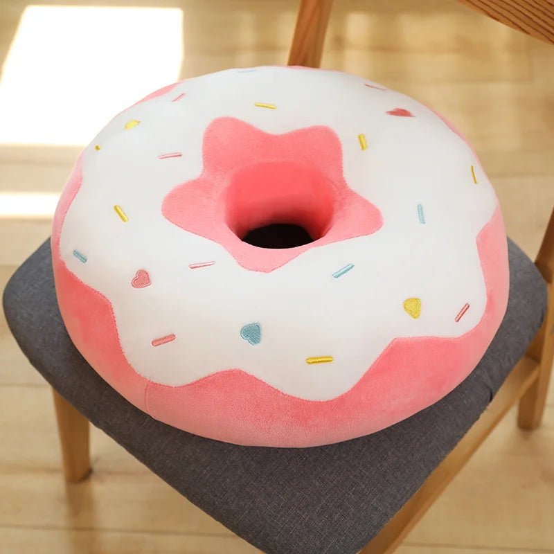 Gros coussin canapé donut moelleux design kawaii pour salon - peluche douce
