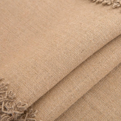 Chemin de table jute naturel texture brute décoration rustique