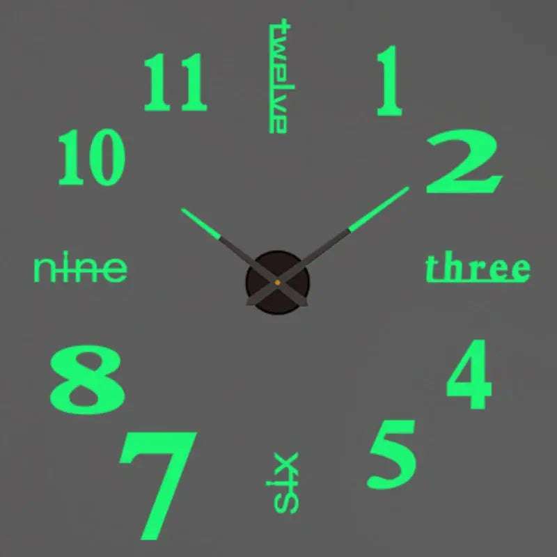 Horloge murale moderne 2023 en acrylique miroir, grand design 3D, style quartz, pour décoration intérieure salon.