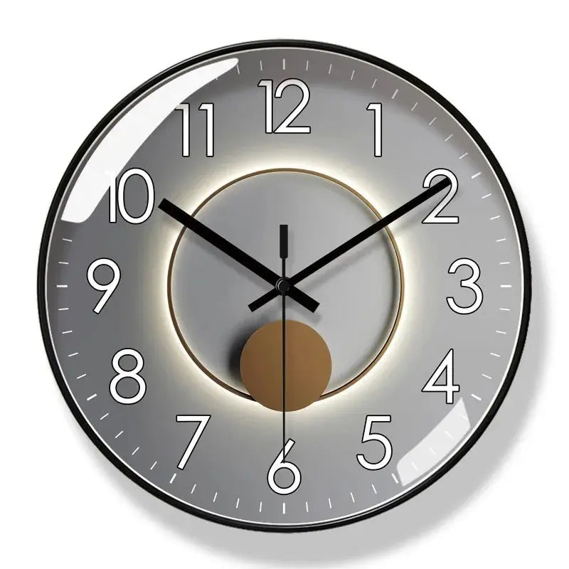 Horloge murale moderne Mafrenesiedecoration, design silencieux et créatif, pour salon, format 12/14 pouces, horloge quartz élégante