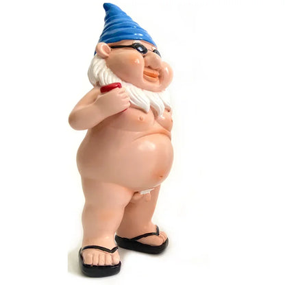Statue de jardin en résine représentant un nain gnome, décor de maison, idéal pour décoration de bureau ou cadeaux de Noël Mafrenesiedecoration