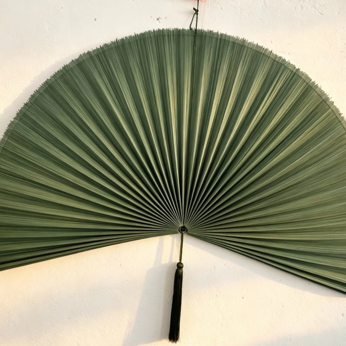 Décoration murale bambou — Grand éventail pliable