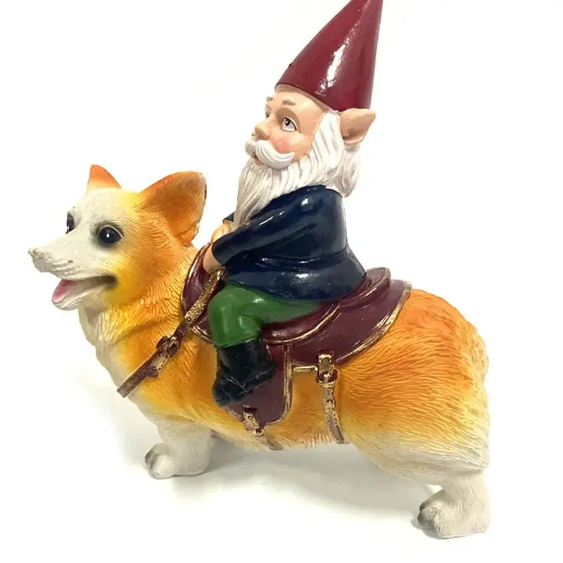 Statue de gnome en résine pour décoration de jardin ou intérieur, représentant un vieux monsieur, avec accessoires de Noël.