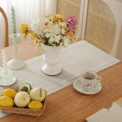 Chemin de table lin minimaliste style japonais décoration table