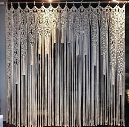 Macramé rideau - Voilage Bohème - Mafrenesiedecoration