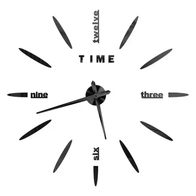 Horloge murale moderne 2023, grand design 3D en acrylique miroir, horloge quartz tendance pour décoration intérieure.