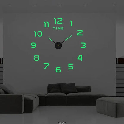 Horloge murale moderne 2023 avec miroir en acrylique, design 3D, pour salon ou décoration intérieure, de la marque Mafrenesiedecoration.
