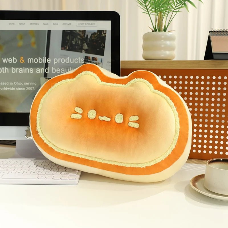 Gros coussin canapé donut 38cm vue détaillée - coussin peluche qualité premium
