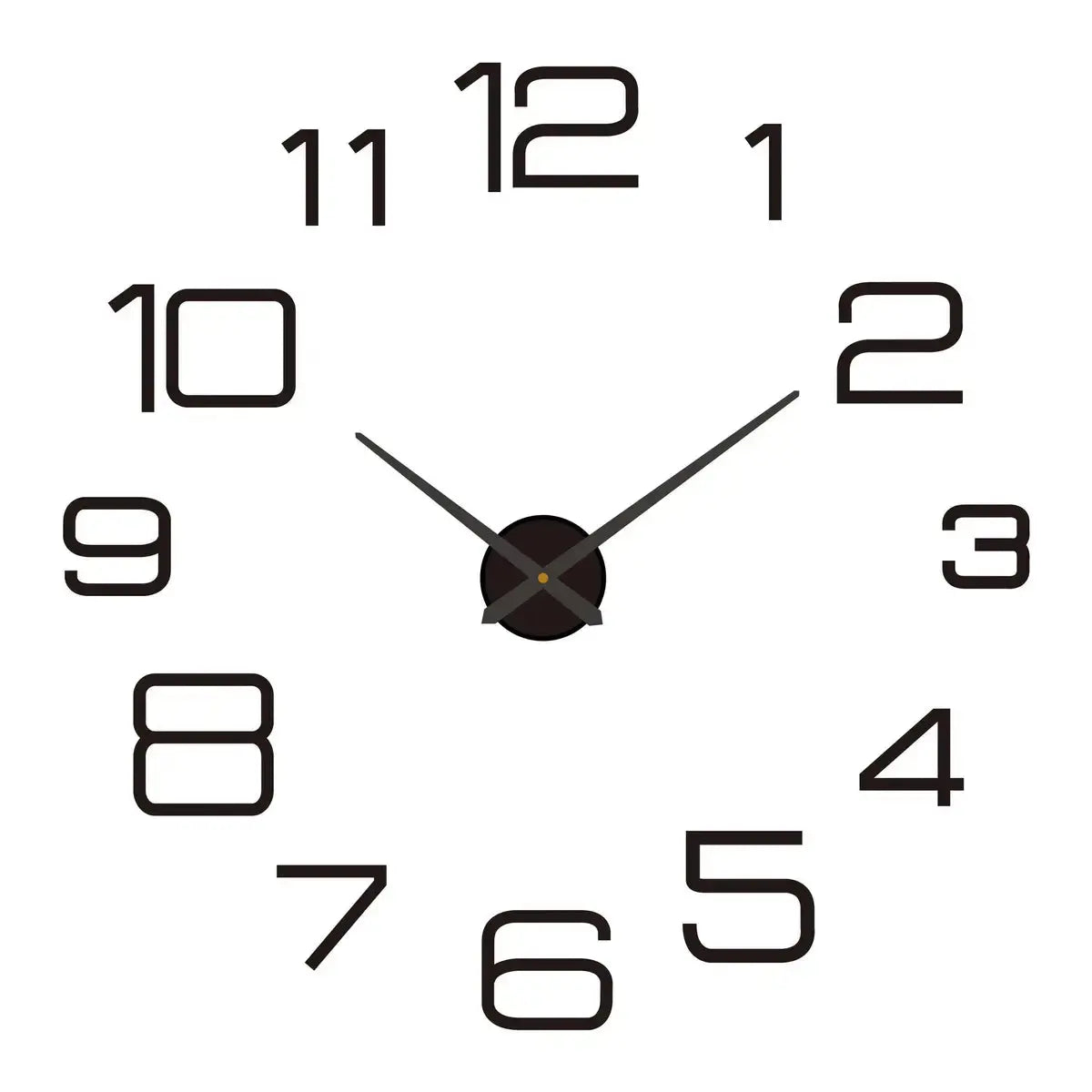 Horloge murale moderne 2023 en acrylique miroir, grande taille, design 3D, pour salon ou décoration intérieure, style fashion Mafrenesiedecoration