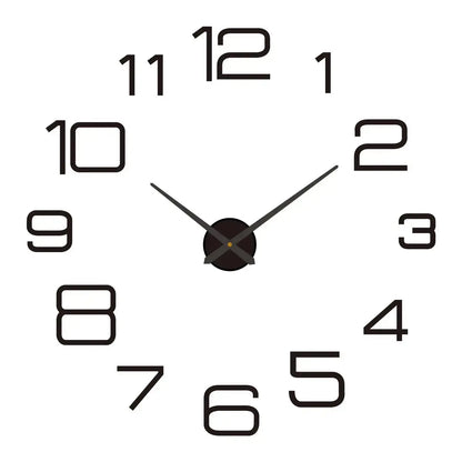 Horloge murale moderne 2023 en acrylique miroir, grande taille, design 3D, pour salon ou décoration intérieure, style fashion Mafrenesiedecoration