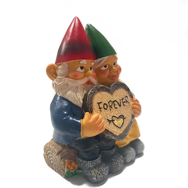 Statue de jardin en résine représentant un nain vieux homme, décoration de Noël, accessoire pour la maison ou le bureau.