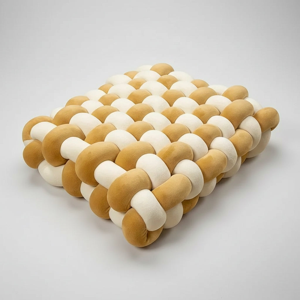 Coussin canapé velours - option couleur blanc et jaune