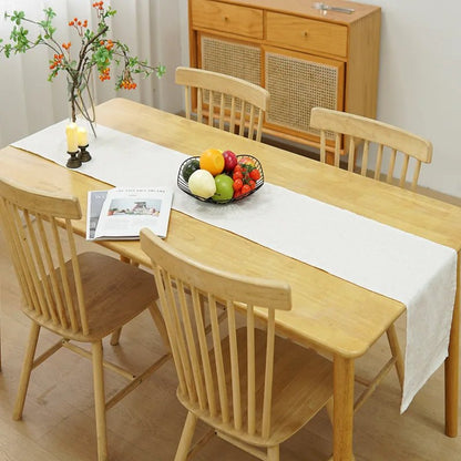 Chemin de table lin naturel 30x180cm table familiale