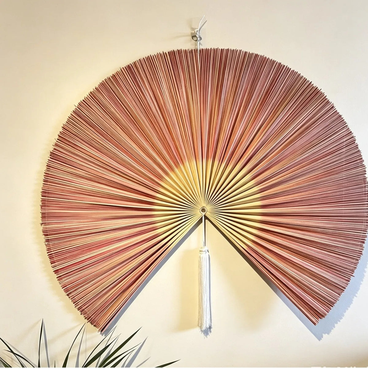 Décoration murale bambou — Grand éventail pliable