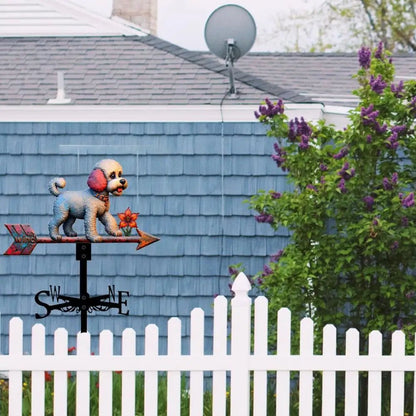 Girouette Animal Caniche Métal - Ornement Chien Raffiné - Mafrenesiedecoration