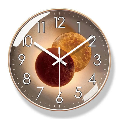 Horloge urale silencieuse ronde en plastique verre pour café bar Horloge urale silencieuse ronde en plastique verre pour café bar