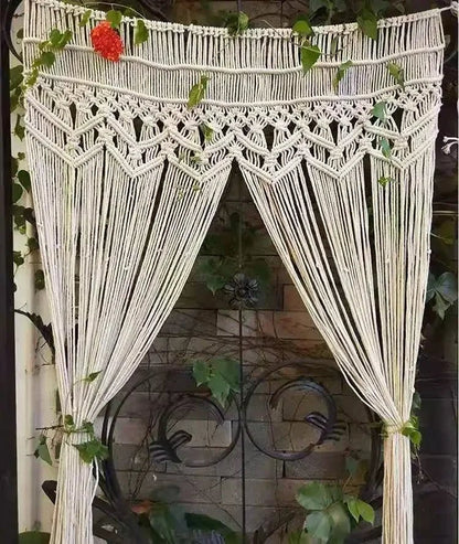 Macramé rideau - Voilage Bohème - Mafrenesiedecoration