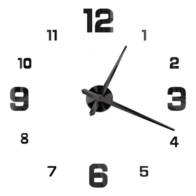 Horloge Murale Moderne 2023 de Mafrenesiedecoration avec design 3D, miroir en acrylique, idéale pour salon et décoration intérieure