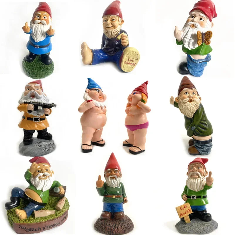 Statue de jardin en résine représentant un gnome vieux homme, décoration de Noël pour maison et bureau, accessoire de décoration Mafrenesiedecoration