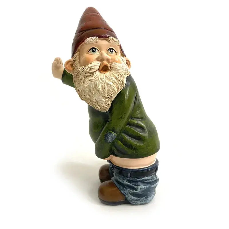 Statue de jardin en résine représentant un gnome vieux homme avec décorations de Noël, idéale pour la décoration extérieure ou intérieure
