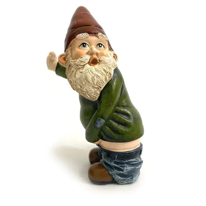 Statue de jardin en résine représentant un gnome vieux homme avec décorations de Noël, idéale pour la décoration extérieure ou intérieure