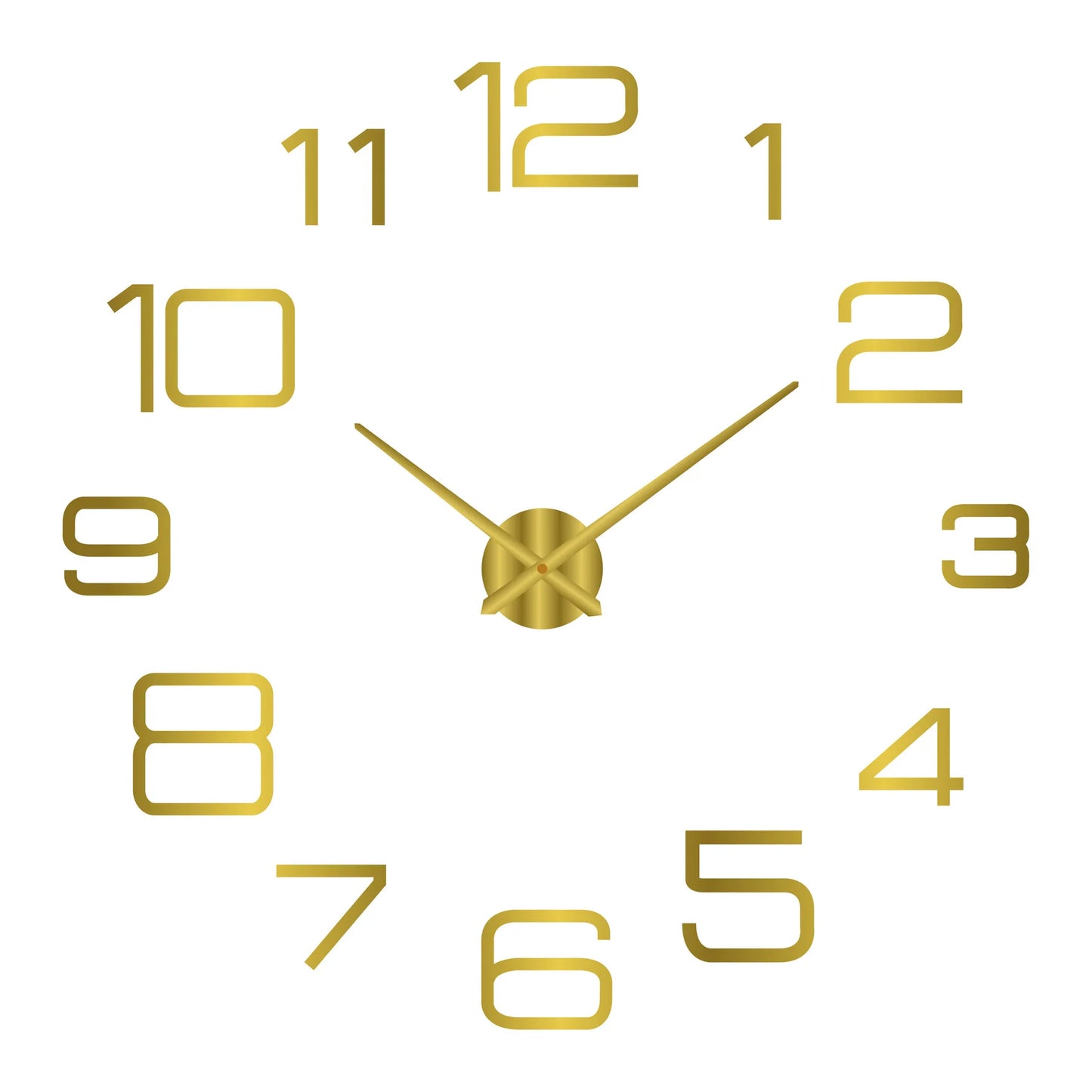 Horloge murale moderne 2023 en acrylique miroir avec chiffres 3D, design élégant pour salon ou décoration intérieure.