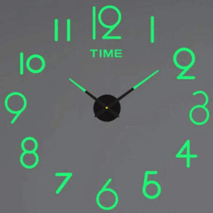 Horloge murale moderne 3D en acrylique avec miroir pour salon, design contemporain, montre quartz de grande taille, décoration intérieure.