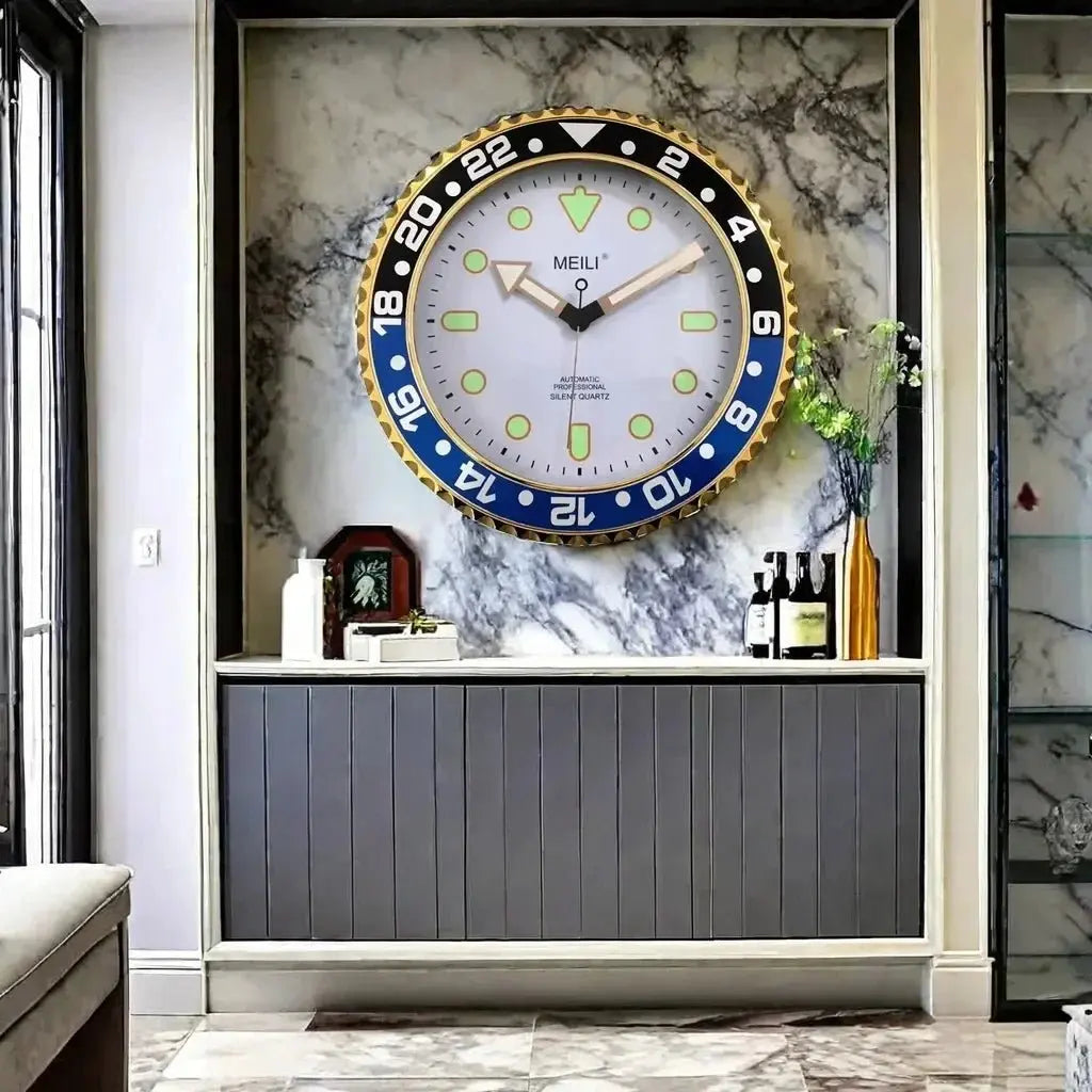 Horloge murale originale en fer forgé avec cadran lumineux phosphorescent, silencieuse, 30cm, disponible en 6 coloris, marque Mafrenesiedecoration