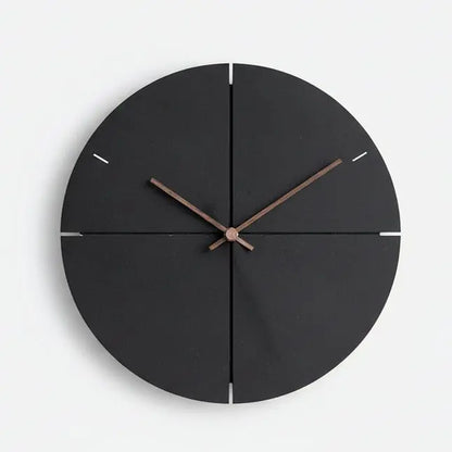 Horloge murale noire bois noyer bambou salle de classe dortoir eco-responsable silencieuse