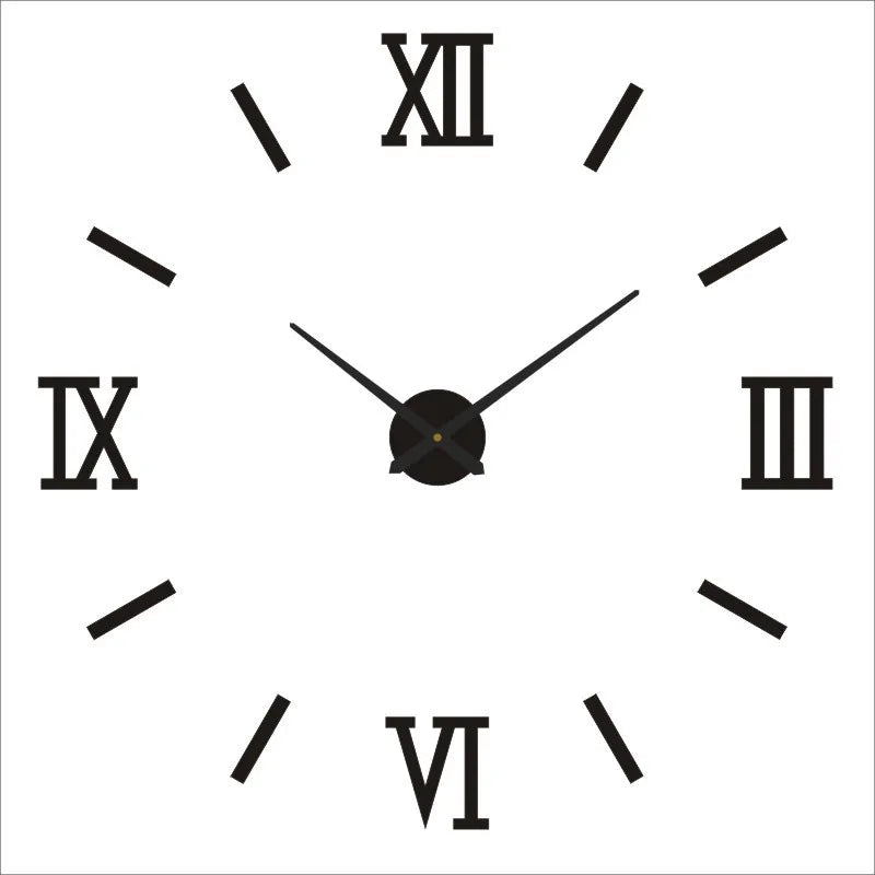 Horloge murale moderne 2023 de Mafrenesiedecoration avec miroir en acrylique, design 3D, idéale pour décoration intérieure.