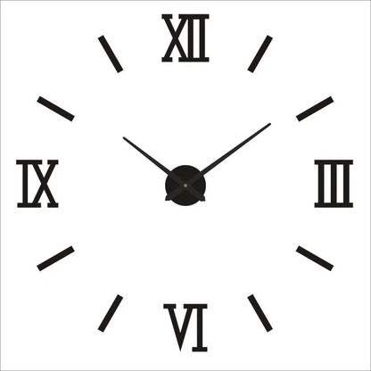 Horloge murale moderne 2023 de Mafrenesiedecoration avec miroir en acrylique, design 3D, idéale pour décoration intérieure.