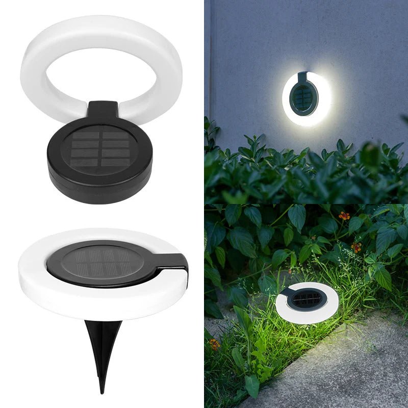 Lampe solaire de jardin haut de gamme Mafrenesiedecoration, encastrée 360°, lot de 4 LED IP65 pour balcon extérieur.
