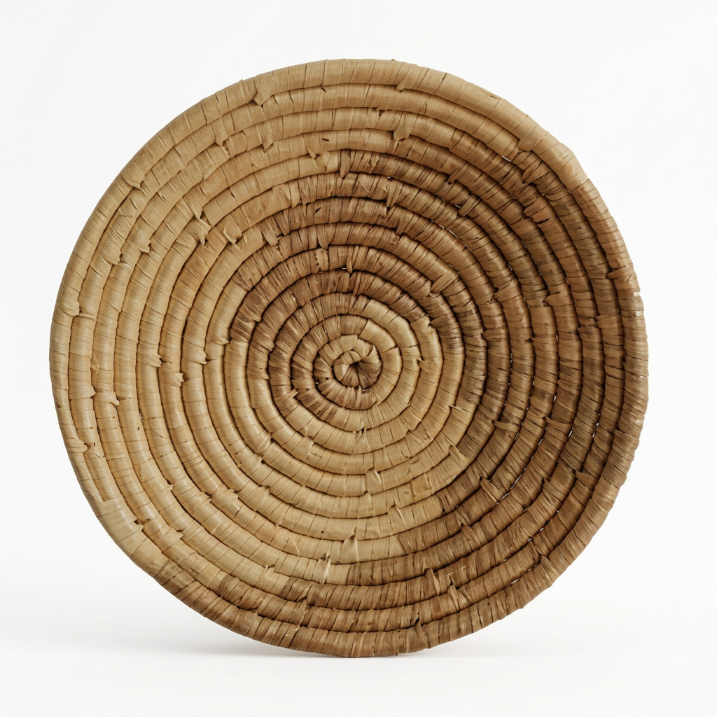 Assiette murale tressée en herbe marine — 5 modèles bohèmes