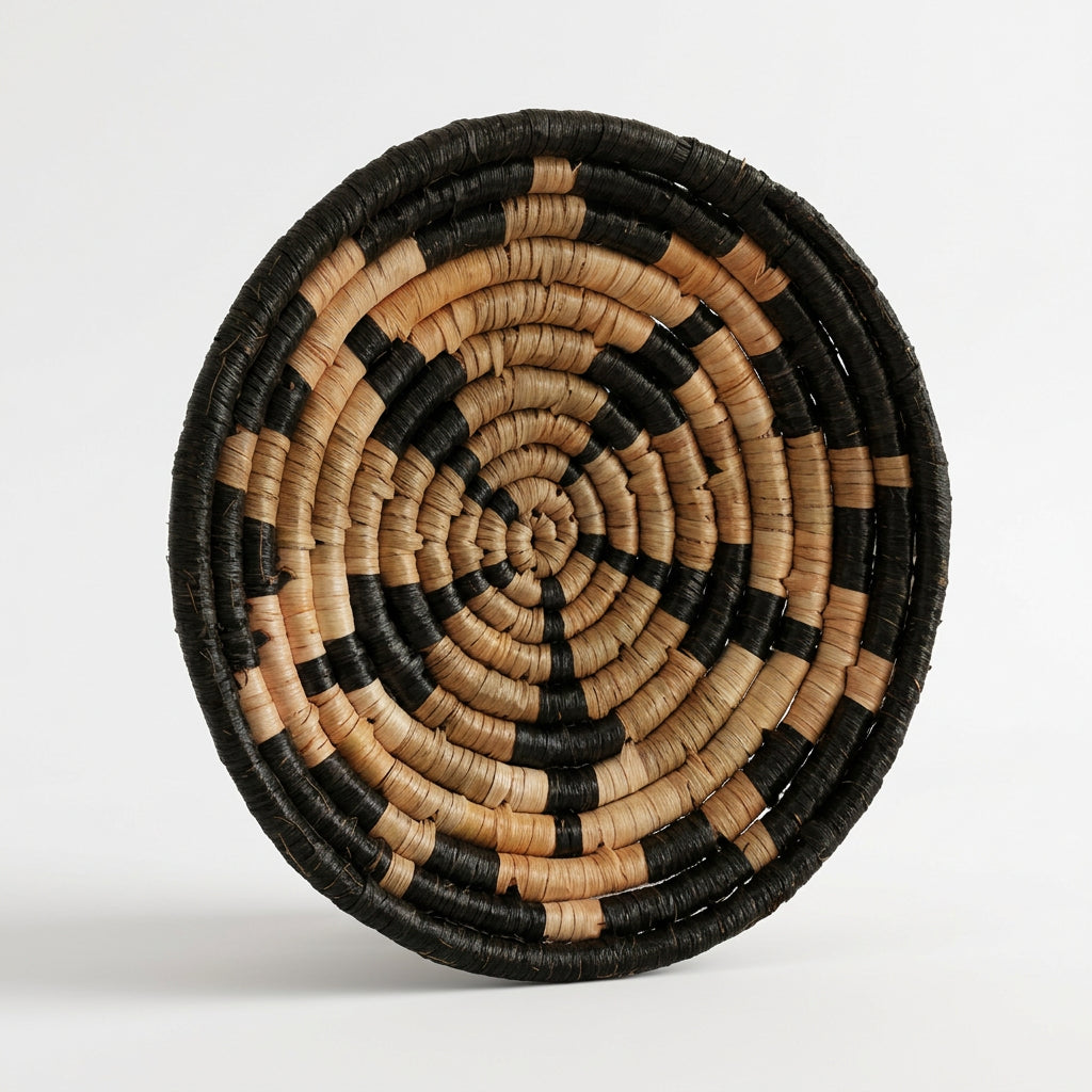 Assiette murale tressée en herbe marine — 5 modèles bohèmes