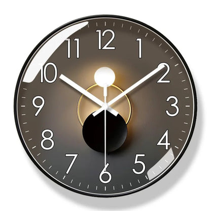 Horloge murale moderne Mafrenesiedecoration de 12/14 pouces, silencieuse, créative, design élégant pour salon ou salle à manger.