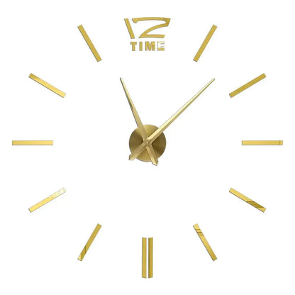 Horloge murale moderne 2023 Mafrenesiedecoration avec miroir en acrylique, design 3D, grand format pour décoration intérieure.