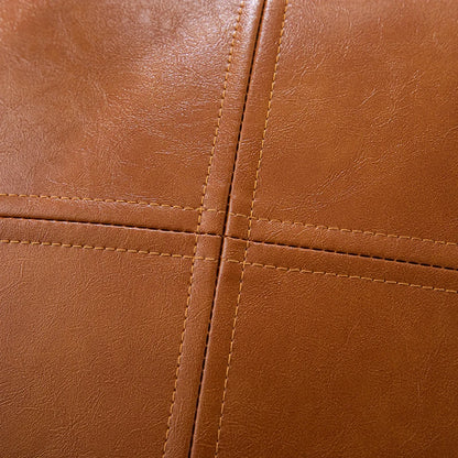 "Coussin blanc cuir synthétique coutures renforcées construction durable"