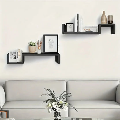 Etagere murale bois naturel - Forme S - Mafrenesiedecoration