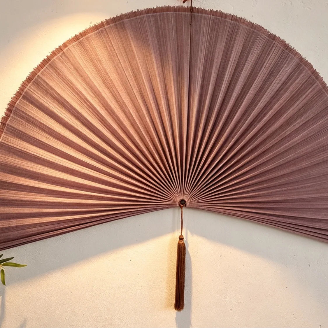 Décoration murale bambou — Grand éventail pliable